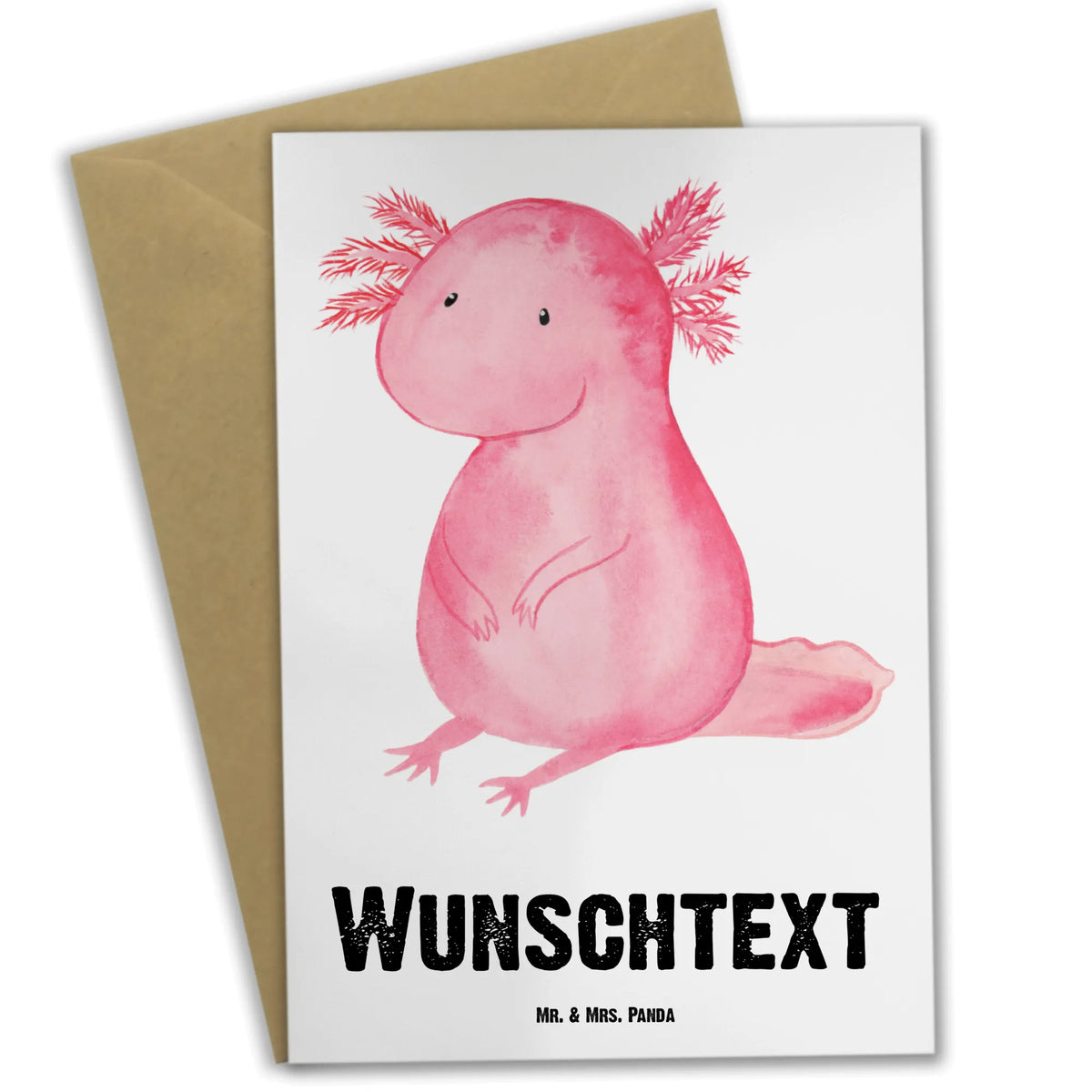 Spersonalizowana kartka z życzeniami aksolotl null Axolotl, Molch