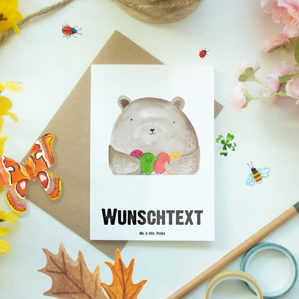 Spersonalizowana kartka z życzeniami niedźwiedź uczucie Niedźwiedź, Miś, Pluszowy miś