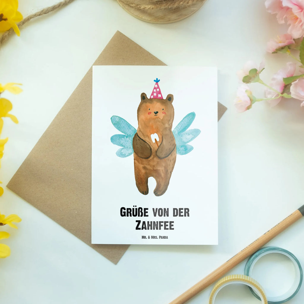 Personalised greetings card bear tooth fairy bear, teddy, teddy bear, cuddly toy, Tooth fairy, first tooth, fairy, milk tooth