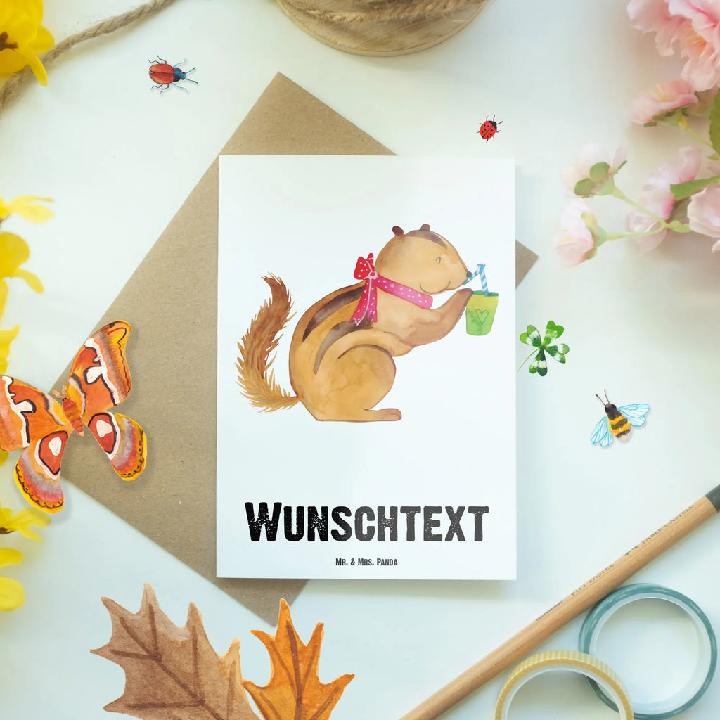 Personalised greetings card Squirrel smoothies small animals, cute, funny, cute animal motives, hand drawn, small world, funny sayings, good mood, happy, gifts, gift ideas, special gifts, animal lover, card, Green smoothies, diet, weight loss, chipmunks, squirrels