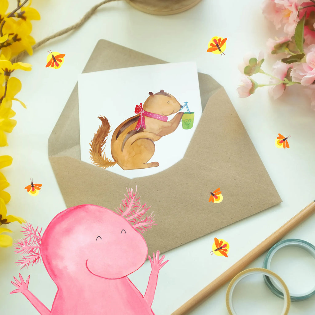 Personalised greetings card Squirrel smoothies small animals, cute, funny, cute animal motives, hand drawn, small world, funny sayings, good mood, happy, gifts, gift ideas, special gifts, animal lover, card, Green smoothies, diet, weight loss, chipmunks, squirrels