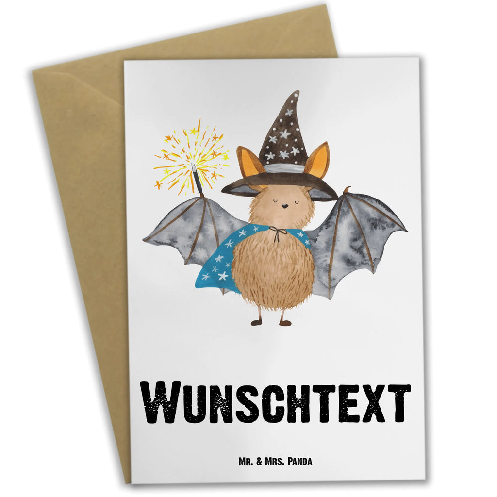 Spersonalizowana kartka z życzeniami Nietoperz czarodziej Motywy zwierzęce, dobra energia, zabawne powiedzonka, zwierzęta