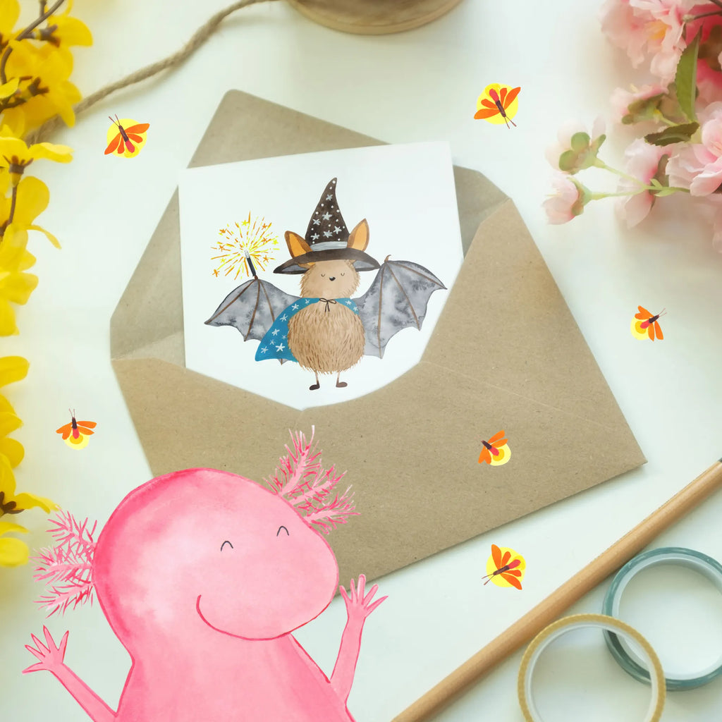 Spersonalizowana kartka z życzeniami Nietoperz czarodziej Motywy zwierzęce, dobra energia, zabawne powiedzonka, zwierzęta
