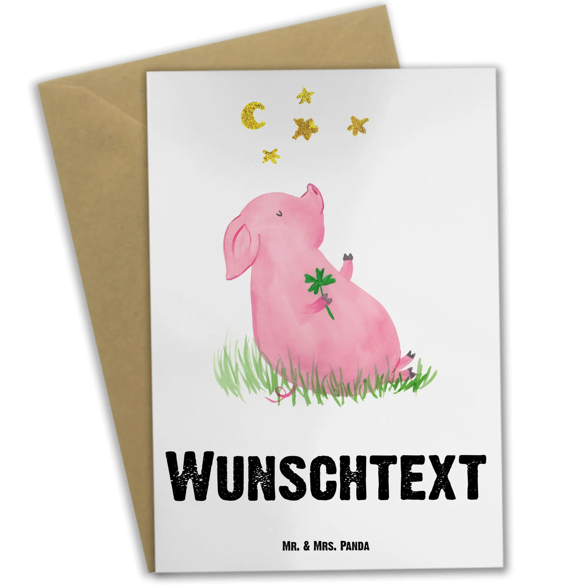Personalisierte Grußkarte Glücksschwein Grußkarten Personalisiert, Personalisierte Karte, grußkarte personalisiert, individuelle grußkarte, Personalisierte Grußkarte, Grußkarte personalisierbar, Personalisierte Klappkarte, Lustige Sprüche, Tiere, Tiermotive, Gute Laune, Schweinchen, Träume, Glücksschwein. Glück, Sernchen, Ziele, Schwein, Glücksbringer, Motivation, Sterne