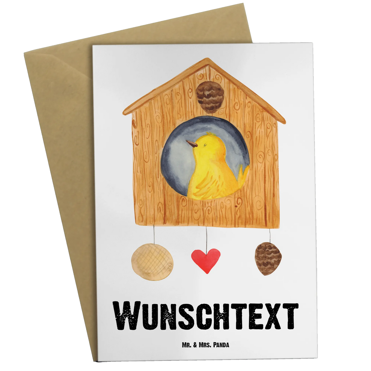 Personalisierte Grußkarte Vogel Haus Grußkarten Personalisiert, individuelle grußkarte, Personalisierte Karte, grußkarte personalisiert, Personalisierte Klappkarte, Grußkarte personalisierbar, Personalisierte Grußkarte, Lustige Sprüche, Tiere, Tiermotive, Gute Laune, Vogelhäuschen, Vogel, Lieblingsort, Zuhause, Home Sweet Home, Vögel, Wohnung, Unser Haus, Vogelhaus, Castle, Haus, Nest, Eigenheim, Familie