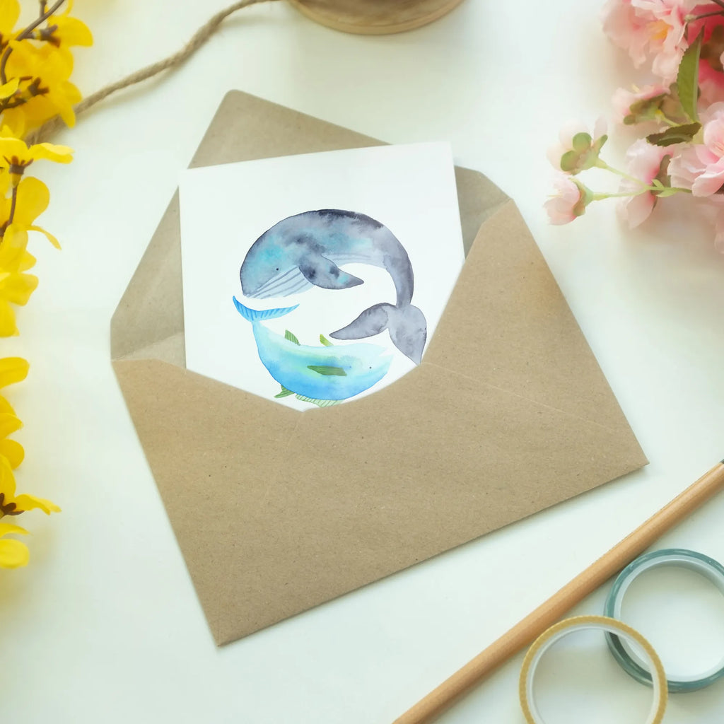 Spersonalizowana kartka z życzeniami wieloryb tuńczyk Motywy zwierzęce, dobra energia, zabawne powiedzonka, zwierzęta