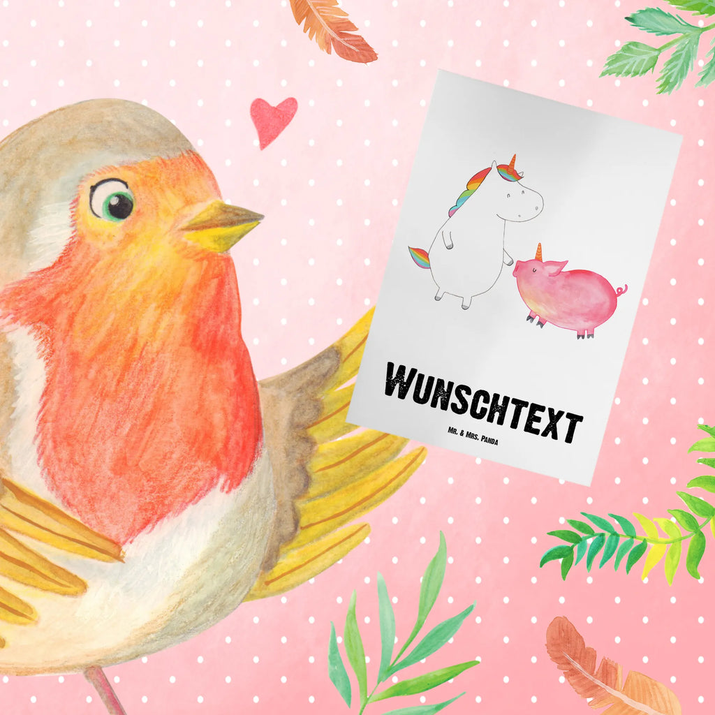 Spersonalizowana kartka z życzeniami jednorożec świnia Jednorożec, jednorożce, dekoracje jednorożca, jednorożec