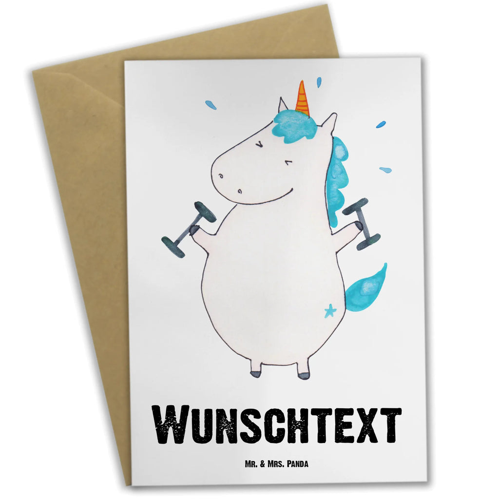 Spersonalizowana kartka z życzeniami jednorożec Fitness Jednorożec, jednorożce, dekoracje jednorożca, jednorożec