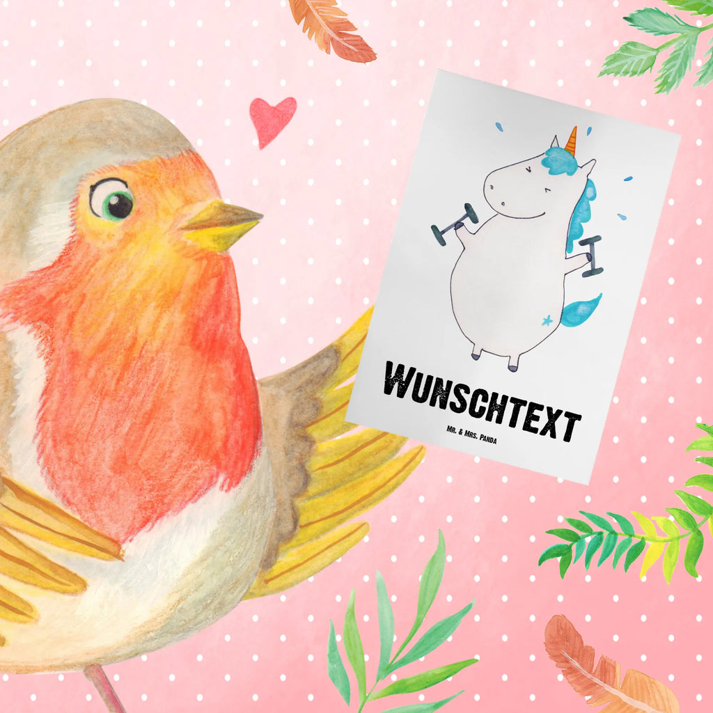 Spersonalizowana kartka z życzeniami jednorożec Fitness Jednorożec, jednorożce, dekoracje jednorożca, jednorożec