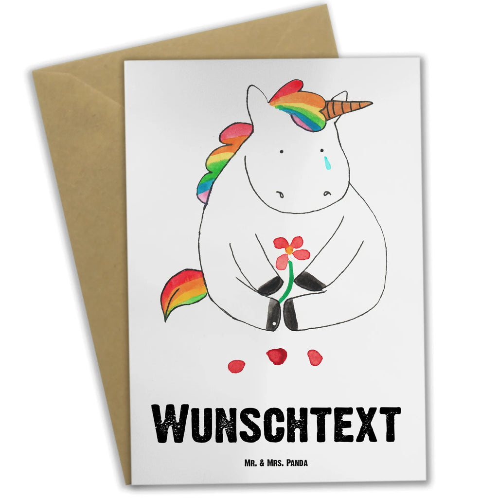 Personalised greetings card unicorn Sad unicorn, unicorns, friends, glitter, Unicorn, love, flower, greeting card, grief, Friendship, consoling