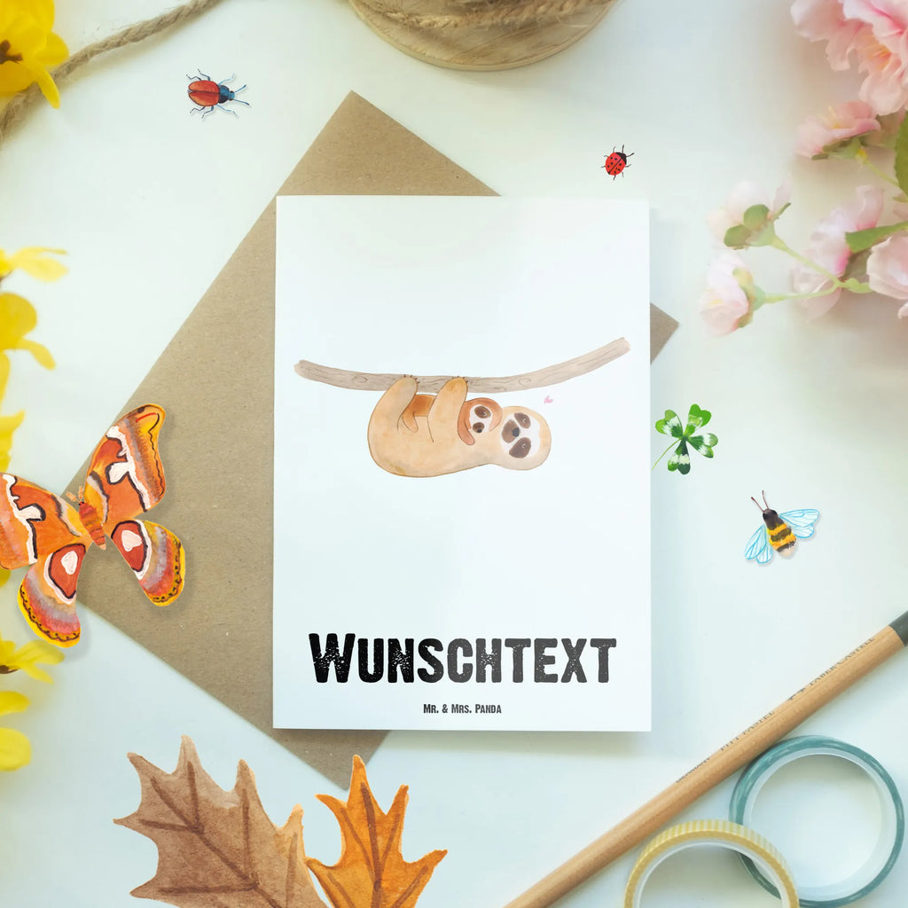 Spersonalizowana kartka z życzeniami leniwiec Dziecko Leniwiec, prezent z leniwcem, dekoracja z leniwcem