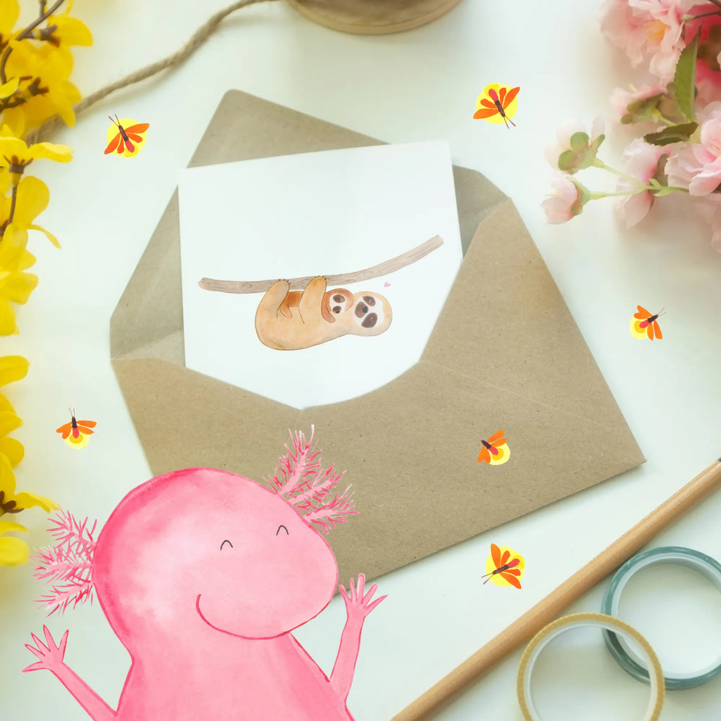 Spersonalizowana kartka z życzeniami leniwiec Dziecko Leniwiec, prezent z leniwcem, dekoracja z leniwcem