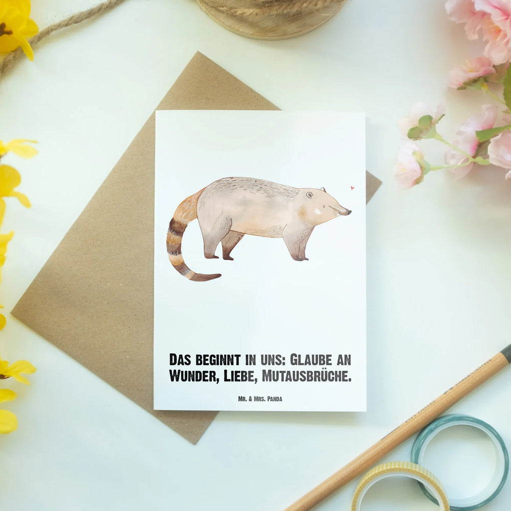 Personalised greetings card Nasal Bear small animals, cute, funny, cute animal motives, hand drawn, small world, funny sayings, good mood, happy, gifts, gift ideas, special gifts, animal lover, card, trunk bear, Nose bear, nose bear, bear