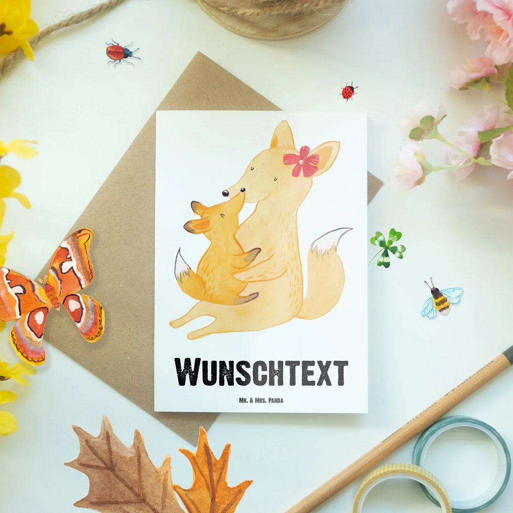 Personalised greetings card Fox mummy Family, Father's Day, Mother's Day, brother, sister, Mom, Dad, daughter, present, mother, best daughter, mom, favourite daughter