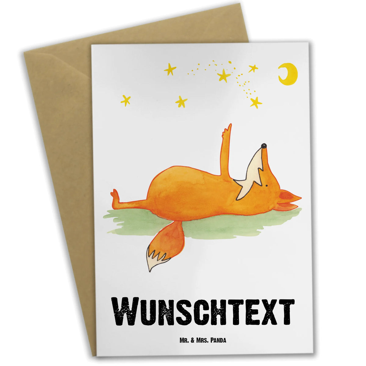 Personalised greetings card Fox Stars fox, foxes, forest wildlife, clever as a fox, animal lover, Romance, Saying beautiful, Fox, Saying positive, Always Look on the Bright Side of Life, words of consolation