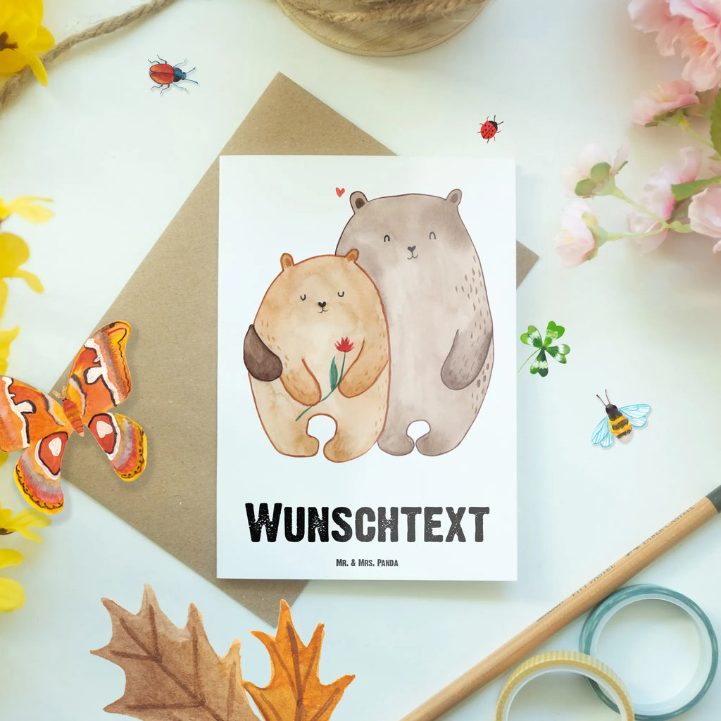 Personalised greetings card Bears in love Love, Loving, Two, Together, Marriage, Engagement, Proposal of marriage, Love gift, gift for her, gift for him, anniversary gift, Proof of love, Bears, In love, Gift Friend, Engaged, Married, Gift Wedding, Wedding anniversary, Boyfriend, Bear, Gift Girlfriend, Girlfriend, Partner, Anniversary