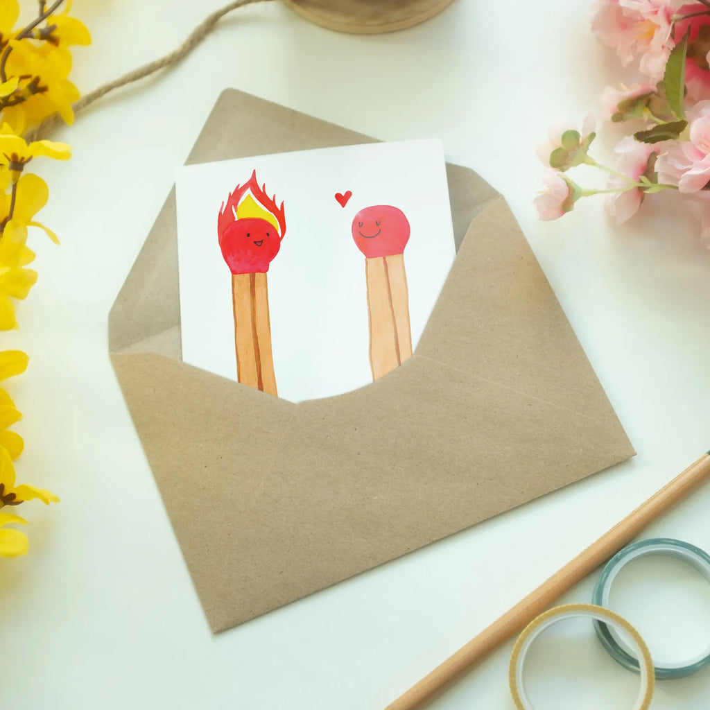 Spersonalizowana kartka z życzeniami Zapałki Miłość, partner, przyjaciel, przyjaciółka, mąż, żona, wesele, zaręczyny, prośba o rękę, prezent miłosny, rocznica, dzień ślubu