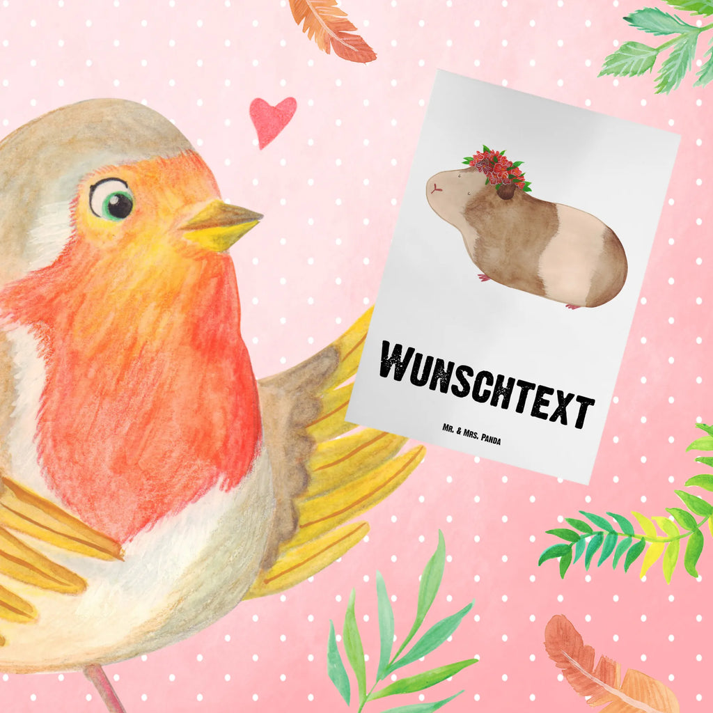 Personalised greetings card Guinea pig wisdom small animals, cute, funny, cute animal motives, hand drawn, small world, funny sayings, good mood, happy, gifts, gift ideas, special gifts, animal lover, card, wonderland, wonder, guinea pig, reality, saying, wisdom, meerie, motivation, Meeries, flower child