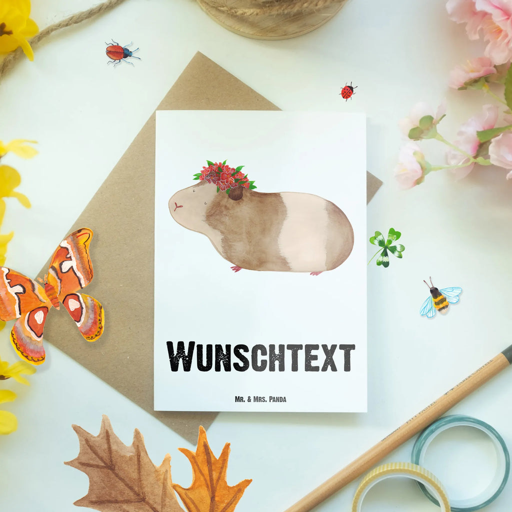 Personalised greetings card Guinea pig wisdom small animals, cute, funny, cute animal motives, hand drawn, small world, funny sayings, good mood, happy, gifts, gift ideas, special gifts, animal lover, card, wonderland, wonder, guinea pig, reality, saying, wisdom, meerie, motivation, Meeries, flower child