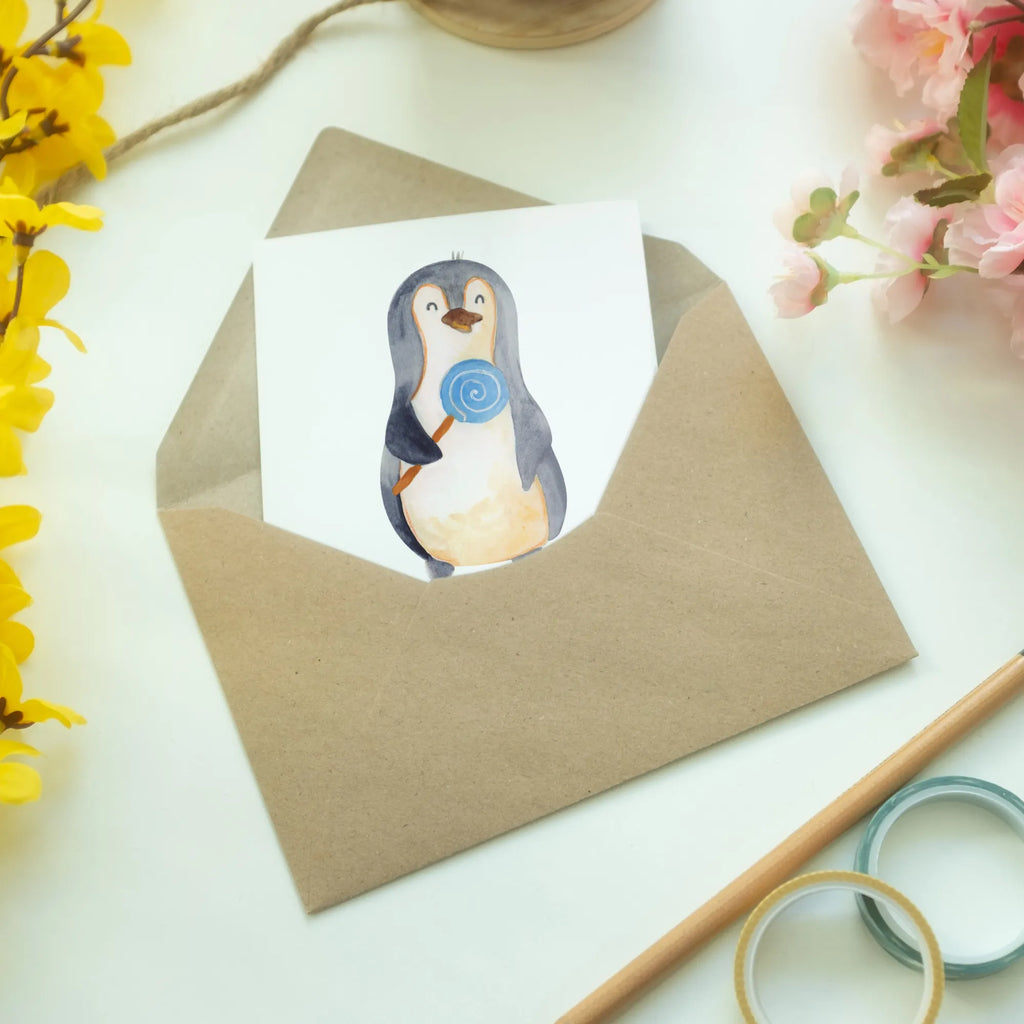 Personalisierte Grußkarte Pinguin Lolli Personalisierte Glückwunschkarte, Personalisiertere Klappkarte, Grußkarte als Geldgeschenk, Personalisierte Hochzeitskarte, Personalisierte Geburtstagskarte, Personalisierte Grußkarte, Grußkarte mit Namen, Personalisierte Karte, Grußkarte selbst gestalten, Grußkarte mit persönlichen Nachrichten, Grußkarten personalisiert, Grußkarte selber drucken, Personalisierte Einladungskarte, Pinguin, Blödsinn, Lolli, Süßigkeiten, Rabauke, Gauner, Rebell, Ganove, Spruch, Pinguine