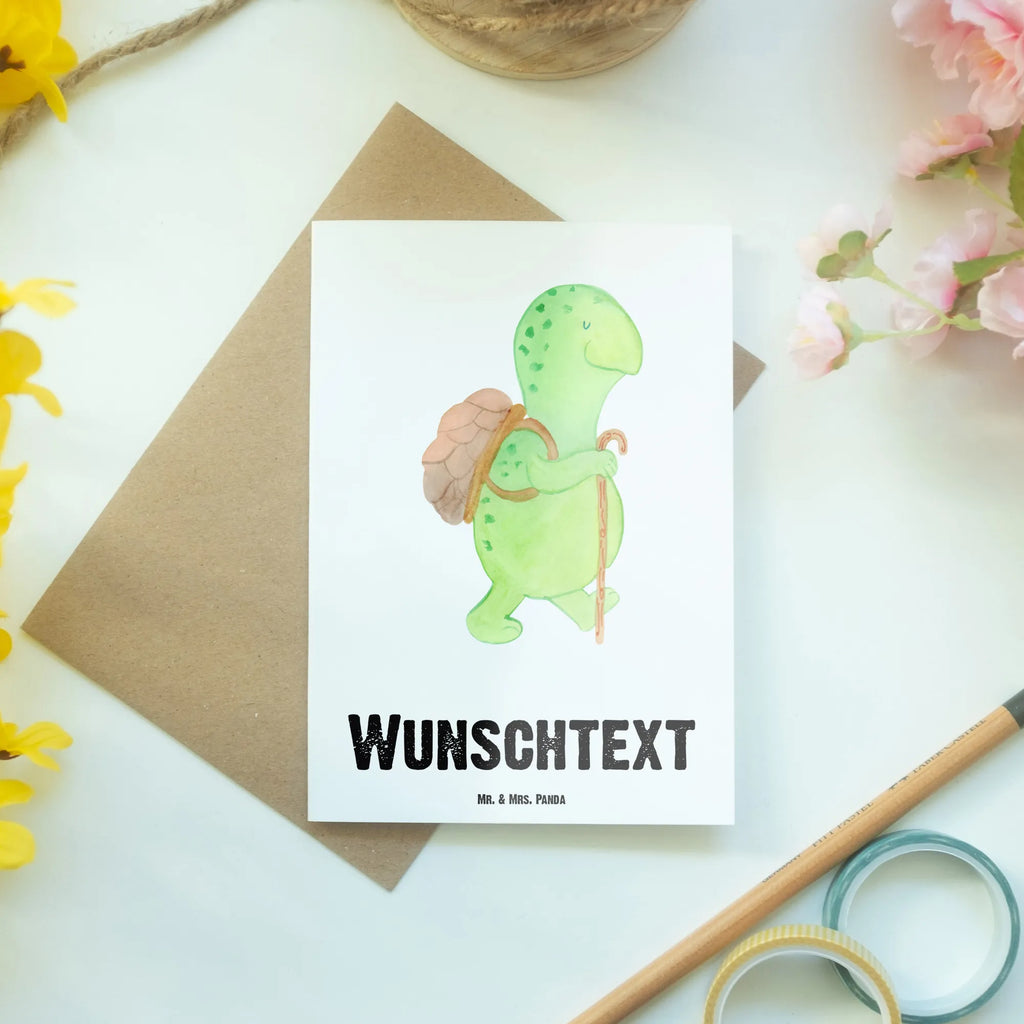 Personalised greetings card tortoise walker turtle, tortoise, reptile, ancient creature, cute, sweet, gift, gift ideas, birthday gift, illustrated, funny, turtle gift items, funny turtle gifts, pet turtles, mom, best friend, sister or daughter, turtle lover, new beginning, turtles, motivational slogan, motivation