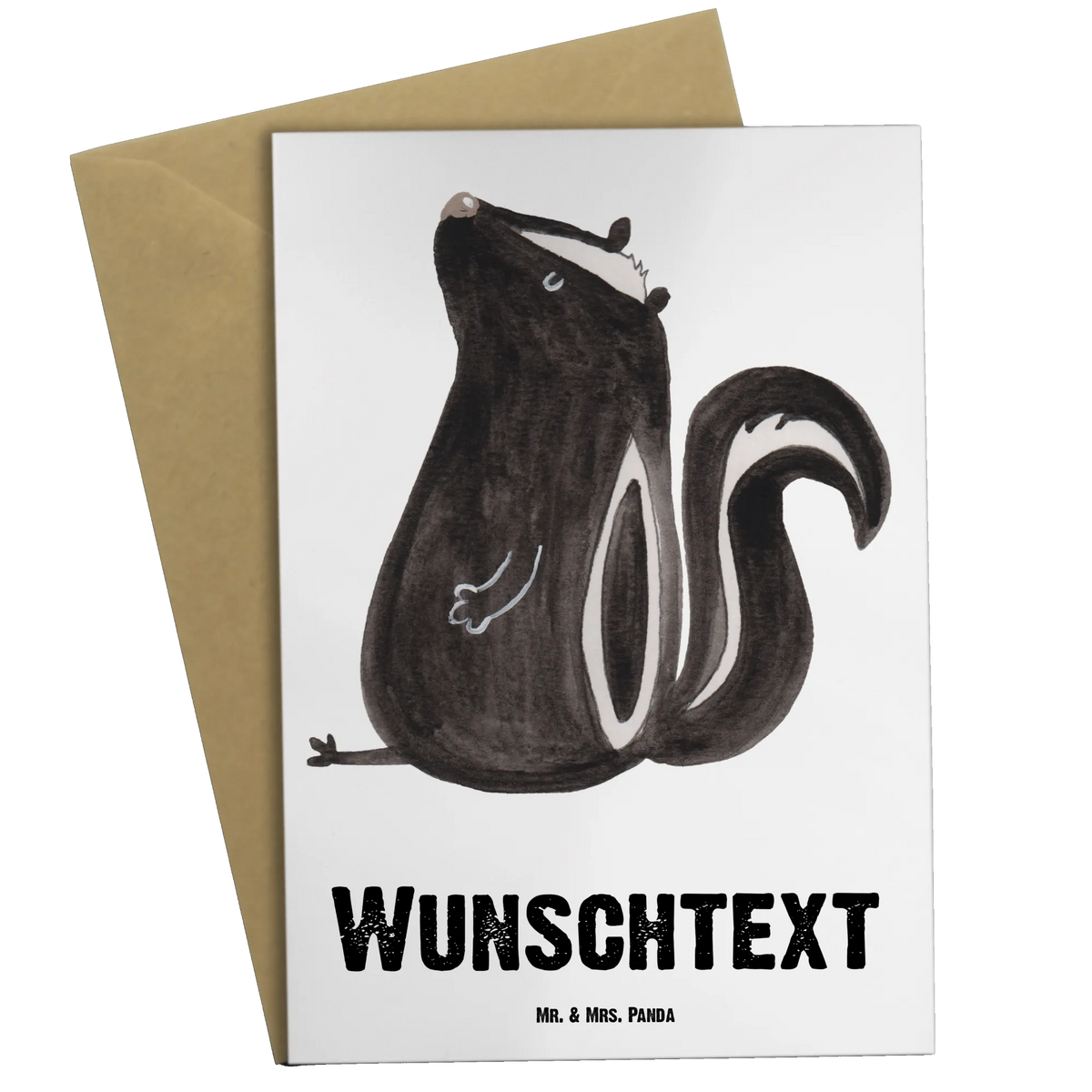 Personalisierte Grußkarte Stinktier Sitzen individuelle grußkarte, Personalisierte Klappkarte, Grußkarten Personalisiert, Personalisierte Karte, Personalisierte Grußkarte, Grußkarte personalisierbar, grußkarte personalisiert, Stinktier, Skunk, Büro, Stinki, Besserwisser, Raubtier, Stinker, Wildtier, Spruch, Recht