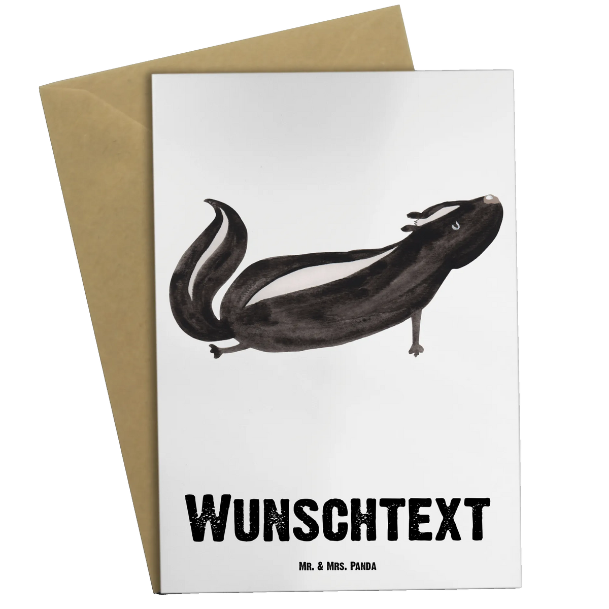 Personalised greetings card skunk yoga Skunk, Wild animal, Predator, Yoga, Live, Stinker, Love, Stinky, Namaste, Laugh