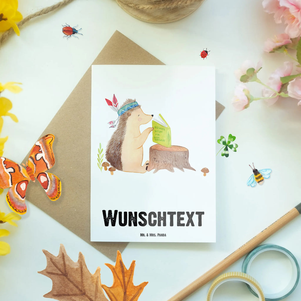 Spersonalizowana kartka z życzeniami jeż Ozdoba z piór Waldtiere, zwierzęta
