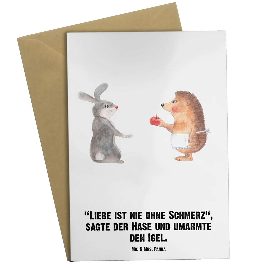 Personalised greetings card Hare Hedgehog small animals, cute, funny, cute animal motives, hand drawn, small world, funny sayings, good mood, happy, gifts, gift ideas, special gifts, animal lover, card, lovesickness gift, Hedgehog, romantic saying, heartache, hare, love saying, consolation, pain of separation, Hedgehog and hare