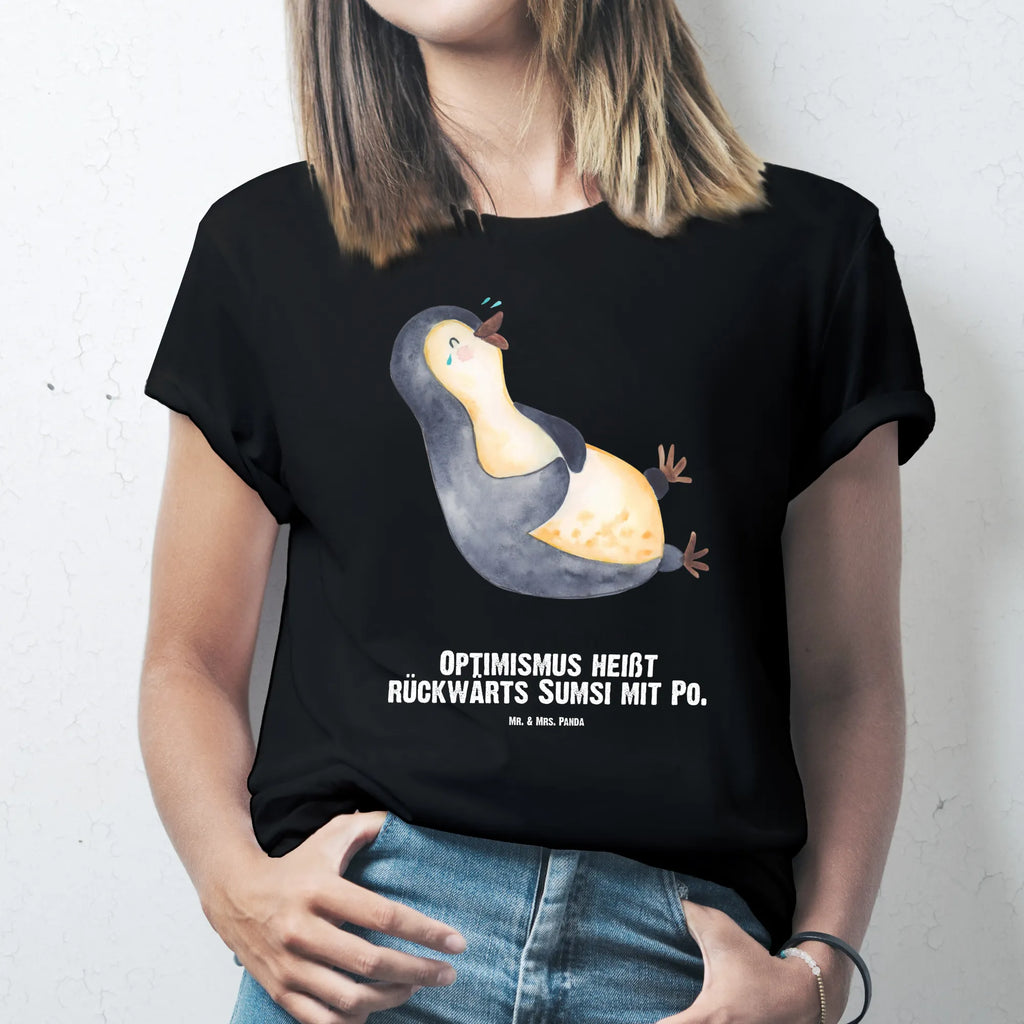 Personalised T-Shirt Penguin Laugh Bedrucken, T-Shirt Personalisiert, T-Shirt mit Aufruck, T-Shirt mit Namen, Wunschtext, Pinguin, Humor, Fröhlich, Lachen, Optimismus, Lustiger Spruch, Pinguine, Fröhlichkeit