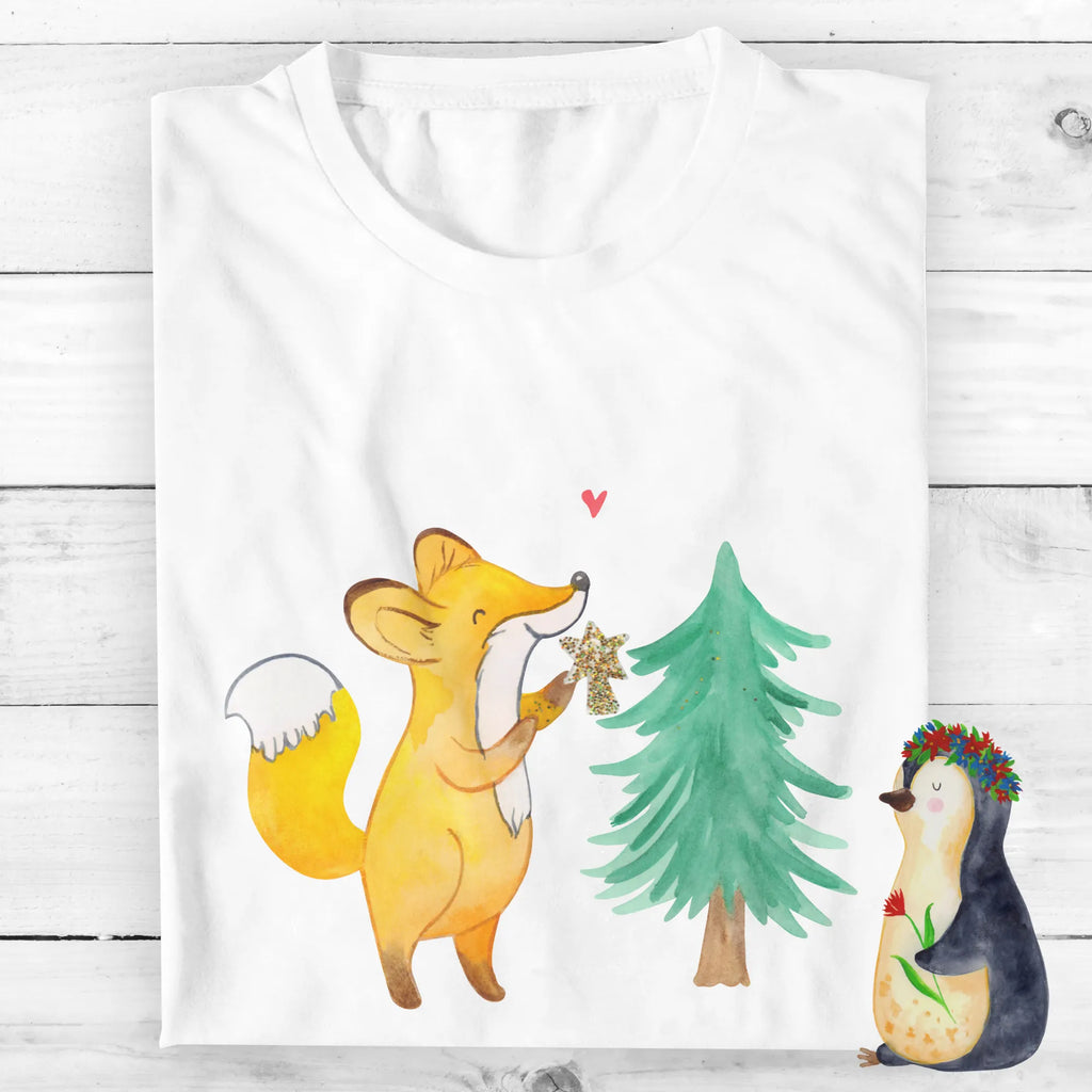 Personalised T-Shirt Fox Christmas tree T-Shirt mit Namen, Wunschtext, T-Shirt Personalisiert, T-Shirt mit Aufruck, Bedrucken, Nikolaus, Weihnachtsdeko, Winter, Heiligabend, Advent, Wintermotiv, Weihnachten, Weihnachtsmann, Fuchs, Weihnachtszeit, Schlittschuh, Weihnachtsdekoration, Weihnachtstage