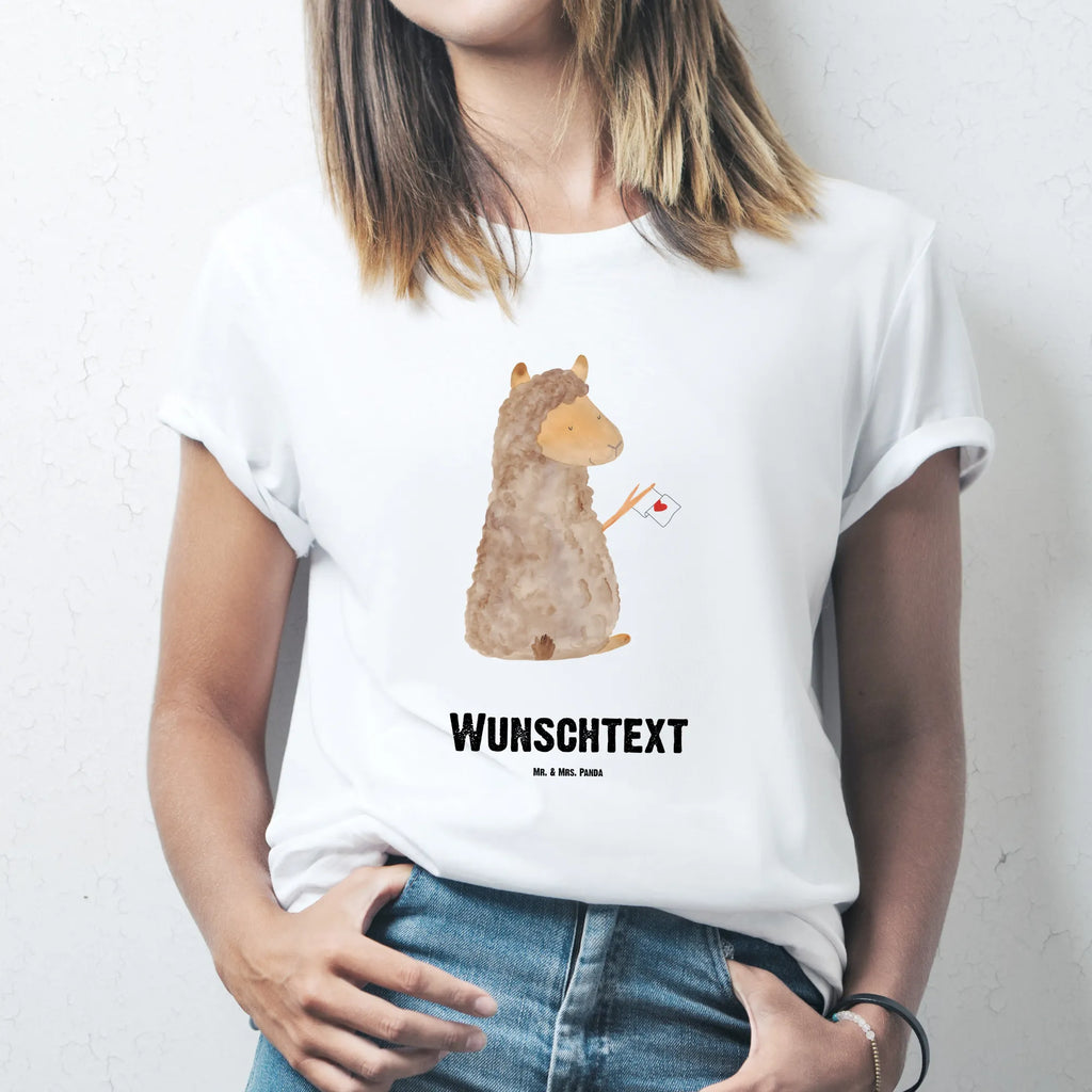 Personalised T-Shirt alpaca banner Bedrucken, T-Shirt mit Aufruck, T-Shirt mit Namen, T-Shirt Personalisiert, Wunschtext, Alpaka, Lama, Lamas, Liebe, Alpakas