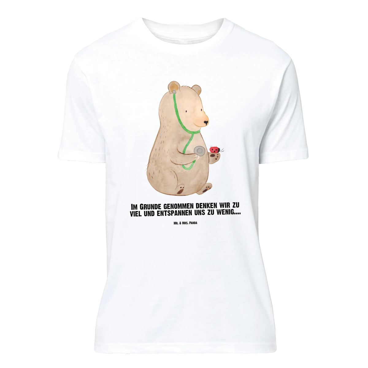 Rozmiar L Personalizowana koszulka niedźwiedź lekarz Bedrucken, T-Shirt mit Namen, Wunschtext, T-Shirt mit Aufruck, T-Shirt Personalisiert, Bär, Teddybär, Teddy, Ärztin, Doktorin, Arzt, Professorin, Professor, Doktor