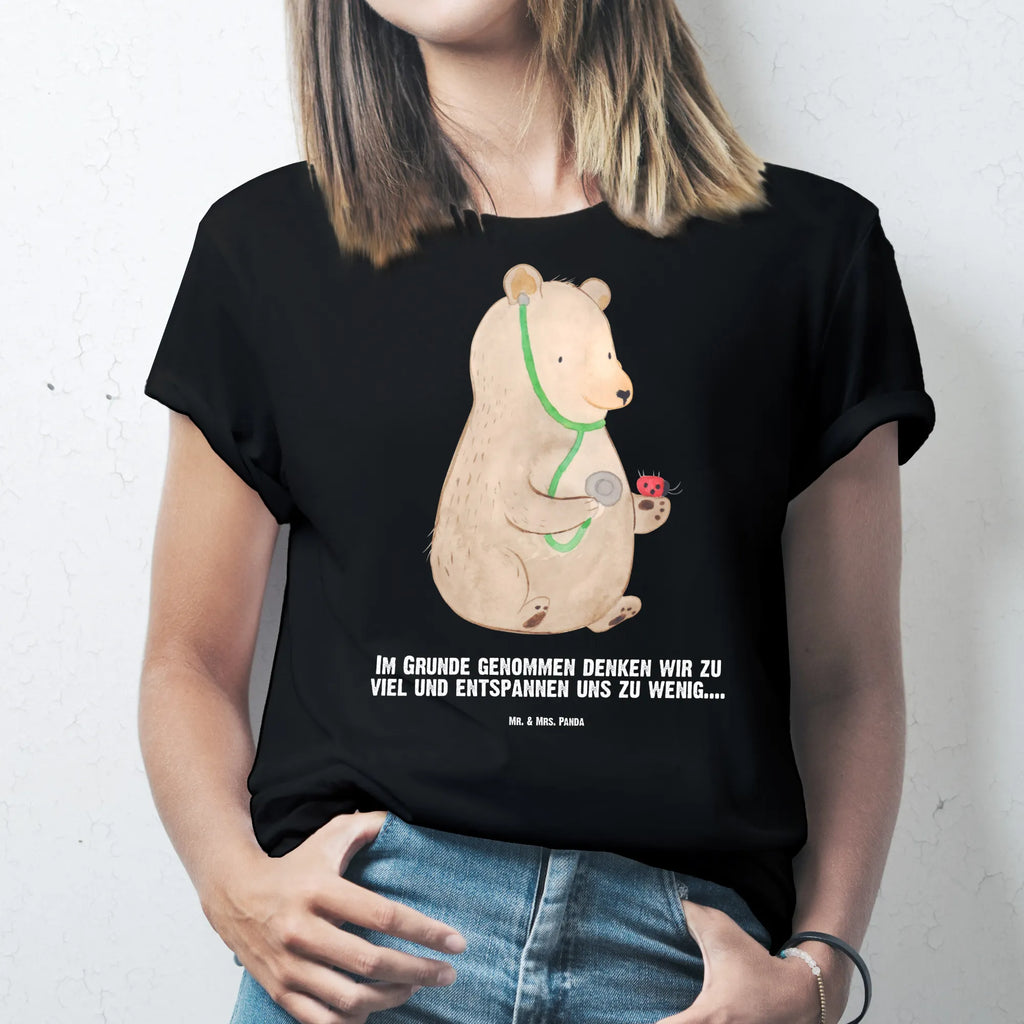 Personalisiertes T-Shirt Bär Arzt T-Shirt Personalisiert, Wunschtext, T-Shirt mit Namen, T-Shirt mit Aufruck, Bedrucken, Teddybär, Teddy, Bär, Arzt, Doktor, Ärztin, Professor, Professorin, Doktorin