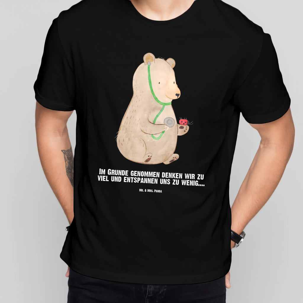 Personalisiertes T-Shirt Bär Arzt T-Shirt Personalisiert, Wunschtext, T-Shirt mit Namen, T-Shirt mit Aufruck, Bedrucken, Teddybär, Teddy, Bär, Arzt, Doktor, Ärztin, Professor, Professorin, Doktorin