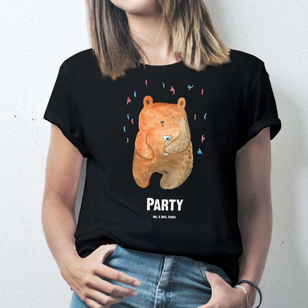 Personalised T-Shirt bear party T-Shirt Personalisiert, Wunschtext, T-Shirt mit Aufruck, Bedrucken, T-Shirt mit Namen, Teddybär, Teddy, Bär, Mitbringsel, Abfeiern, Geburtstag, Geburtstagsgeschenk, Party, Geschenk, Lustig, Gute Laune, Feiern