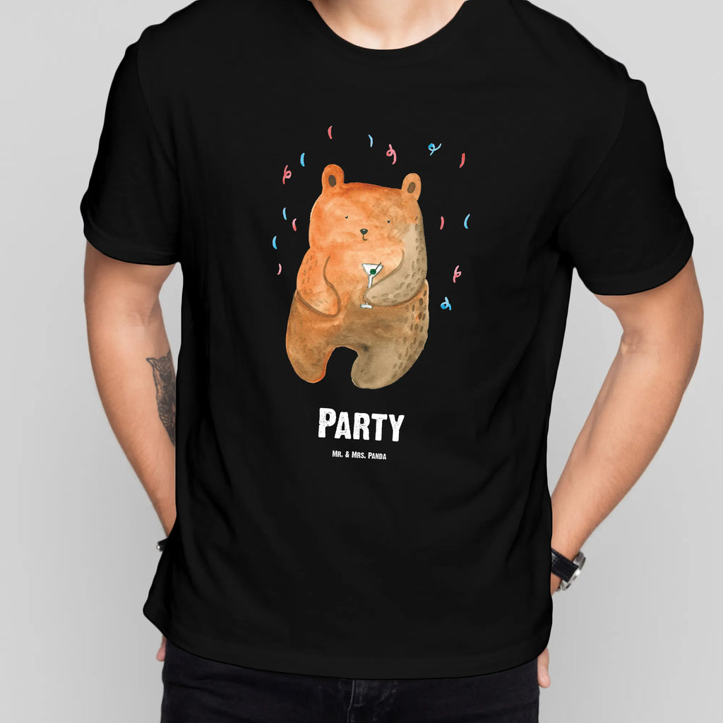 Personalised T-Shirt bear party T-Shirt Personalisiert, Wunschtext, T-Shirt mit Aufruck, Bedrucken, T-Shirt mit Namen, Teddybär, Teddy, Bär, Mitbringsel, Abfeiern, Geburtstag, Geburtstagsgeschenk, Party, Geschenk, Lustig, Gute Laune, Feiern