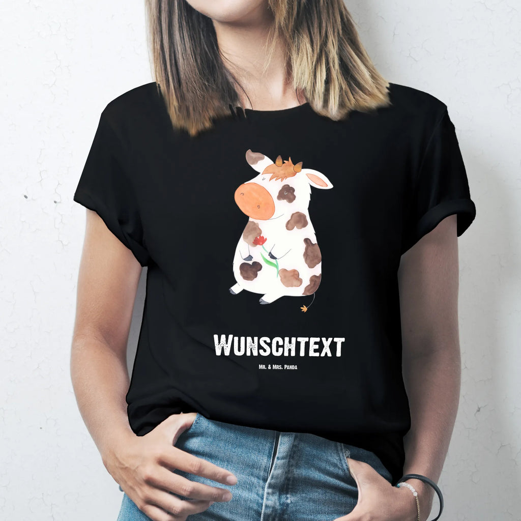 Personalised T-Shirt Cow T-Shirt Personalisiert, T-Shirt mit Namen, Bedrucken, Wunschtext, T-Shirt mit Aufruck, Landwirtin, Hoftiere, Landwirt, Bauernhof, Träume, Magie, Kuh, Milch, Hof, Spruch, Kühe, Motivtion, Flausen, Milchkuh