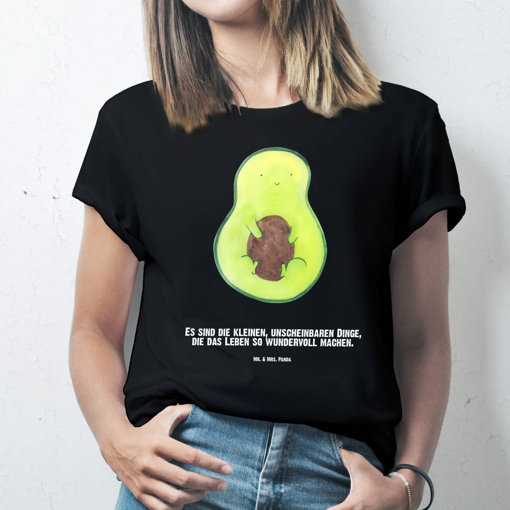Personalisiertes T-Shirt Avocado mit Kern T-Shirt mit Namen, Wunschtext, Bedrucken, T-Shirt mit Aufruck, T-Shirt Personalisiert, Veggie, Vegan, Avocado, Gesund, Avocadokern, Spruch Leben, Pflanze, Avokado, Kern