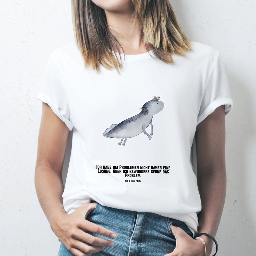 Rozmiar L Personalizowana koszulka ajolotl pływanie Bedrucken, Wunschtext, T-Shirt mit Namen, T-Shirt mit Aufruck, T-Shirt Personalisiert, Molch, Axolotl, Probleme, Motivation, Lurche, Schwanzlurch, Lösungen, Lurch, Axolot, Problem