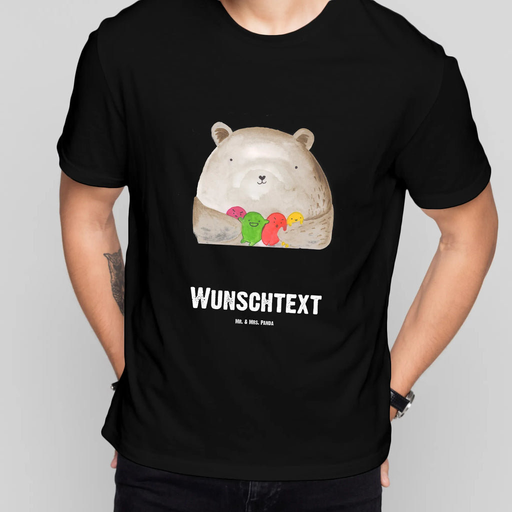 Personalised T-Shirt bear Feeling Wunschtext, T-Shirt mit Namen, T-Shirt mit Aufruck, T-Shirt Personalisiert, Bedrucken, Teddybär, Teddy, Bär, Durchgedreht, Verrückt, Wahnsinn