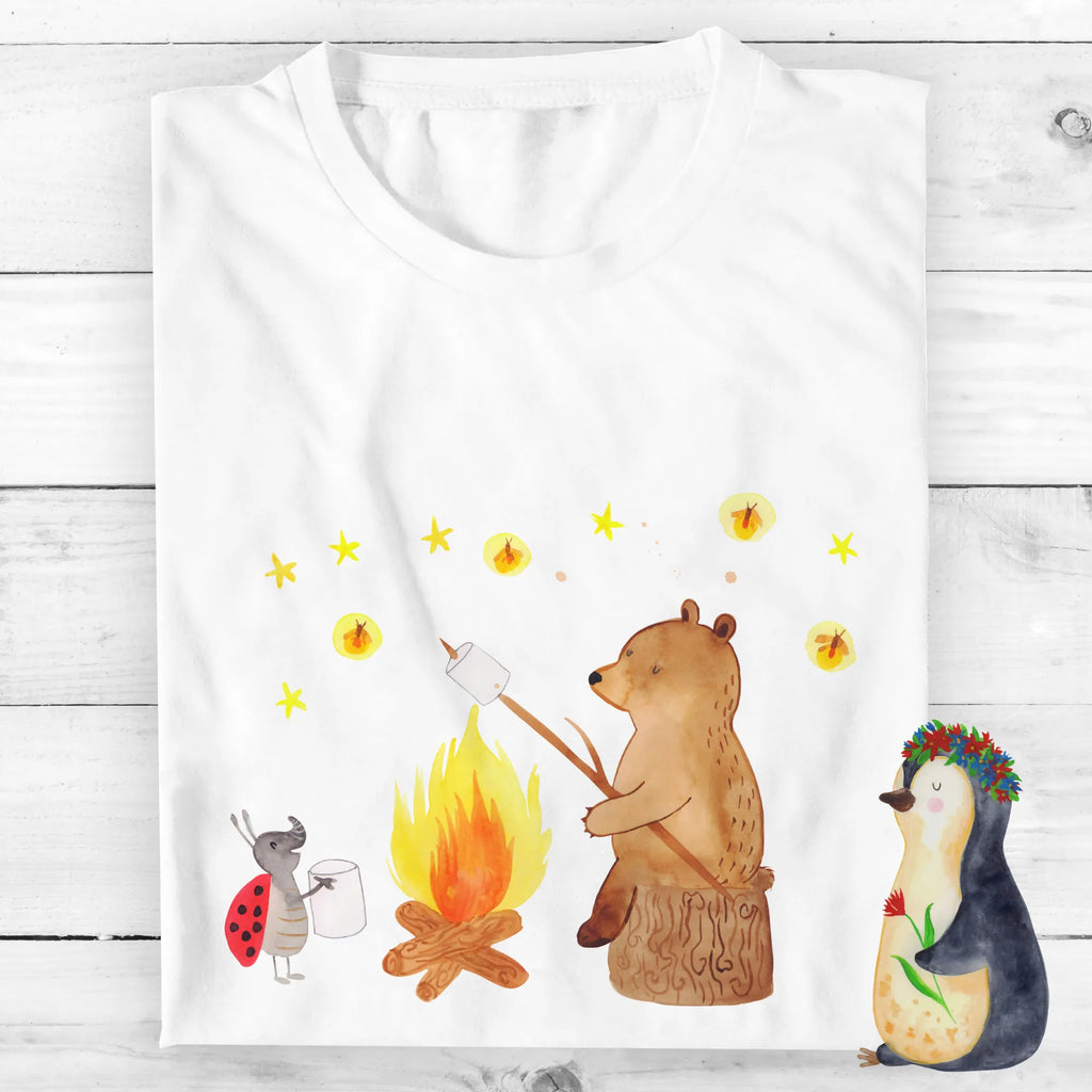 Personalisiertes T-Shirt Bär & Marienkäfer Lagerfeuer T-Shirt mit Namen, Wunschtext, T-Shirt mit Aufruck, T-Shirt Personalisiert, Bedrucken, Teddybär, Teddy, Bär, Lagerfeuer