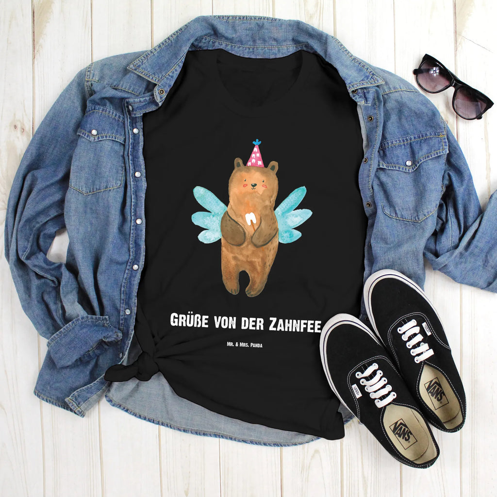 Rozmiar L Personalizowana koszulka niedźwiedź Wróżka zębów T-Shirt mit Namen, Bedrucken, T-Shirt Personalisiert, Wunschtext, T-Shirt mit Aufruck, Teddybär, Teddy, Bär, Erster Zahn, Zahnfee, Fee, Milchzahn