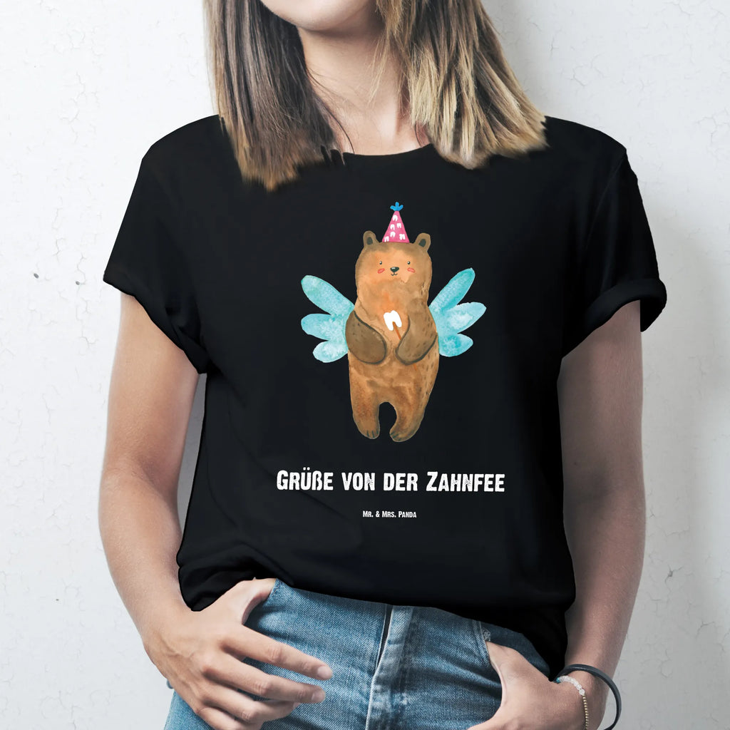 Rozmiar L Personalizowana koszulka niedźwiedź Wróżka zębów T-Shirt mit Namen, Bedrucken, T-Shirt Personalisiert, Wunschtext, T-Shirt mit Aufruck, Teddybär, Teddy, Bär, Erster Zahn, Zahnfee, Fee, Milchzahn
