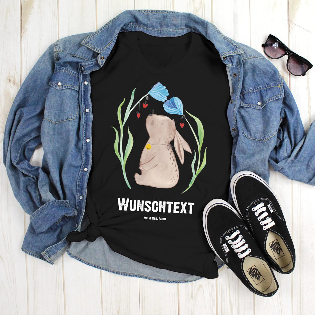 Personalised T-Shirt Hare flower T-Shirt Personalisiert, Bedrucken, Wunschtext, Frauen, T-Shirt mit Namen, Männer, T-Shirt mit Aufruck, Ostern, Osterhase, Ostergeschenke, Osternest, Osterdeko, Geschenke zu Ostern, Ostern Geschenk, Ostergeschenke Kinder, Ostern Kinder, Träume, Hoffnung, Hase, Kindergeburtstag, erstes Kind, Kaninchen, Schwangerschaft, Geburtstag, Kind, Taufe, Geburt, Taufgeschenk