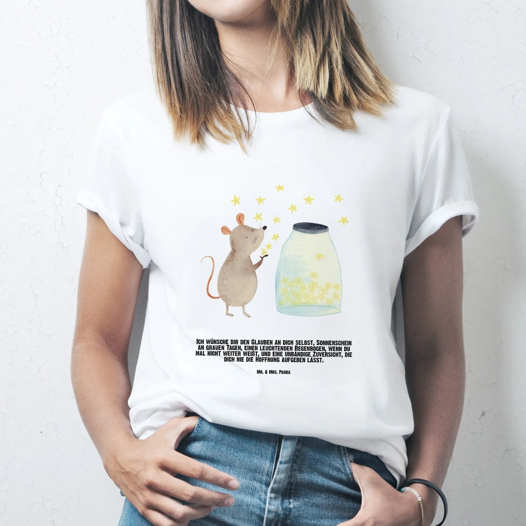 Personalised T-Shirt Mouse Stars T-Shirt mit Aufruck, T-Shirt mit Namen, Wunschtext, T-Shirt Personalisiert, Bedrucken, Lustige Sprüche, Gute Laune, Tiere, Tiermotive, Schwangerschaft, Maus, Geburtstag, Kind, Geburt, Sterne, Wunsch, Taufgeschenk, Kindergeburtstag, Erstes Kind, Taufe, Träume, Hoffnung