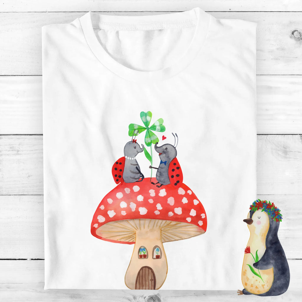 Personalised T-Shirt ladybug toadstool T-Shirt mit Namen, Wunschtext, Bedrucken, T-Shirt mit Aufruck, T-Shirt Personalisiert, Lustige Sprüche, Gute Laune, Tiere, Tiermotive, Marienkäfer, Wohnung, Haus, Zuhause, Fliegenpilz, Fleigenpilzhaus