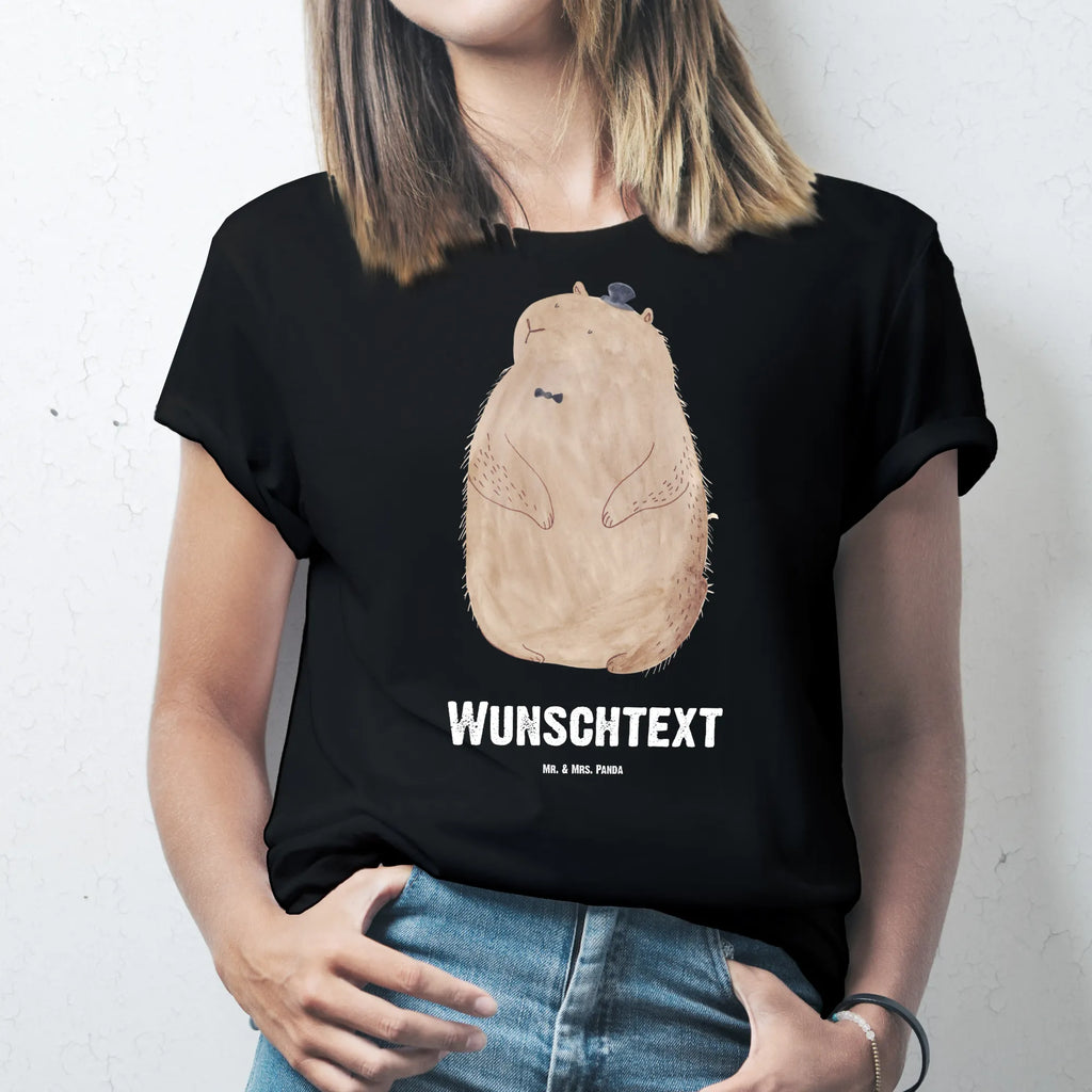 Personalisiertes T-Shirt Murmeltier Bedrucken, Wunschtext, T-Shirt mit Aufruck, T-Shirt mit Namen, T-Shirt Personalisiert, Lustige Sprüche, Gute Laune, Tiere, Tiermotive, Respekt, Anstand, Knigge, Murmeltier, Fröhlichkeit, Freundlichkeit