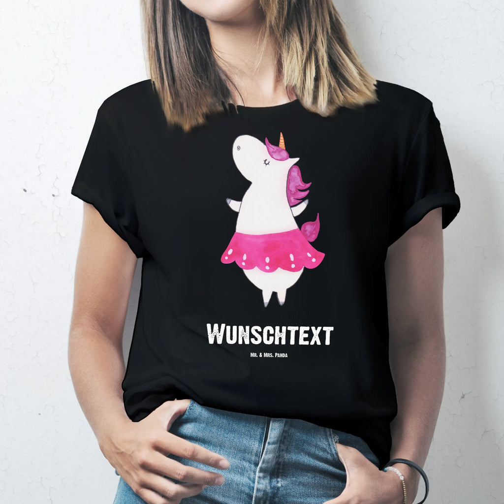 Rozmiar L Personalizowana koszulka Jednorożec balerina T-Shirt mit Namen, Frauen, Männer, T-Shirt mit Aufruck, Bedrucken, T-Shirt Personalisiert, Wunschtext, Einhorn Deko, Unicorn, Einhorn, Einhörner, Lebensfreude, Tänzerin, Spaß, Wohnung, Party, Ballerina, Tanzen, Feiern, Geburtstag, Lebenslust