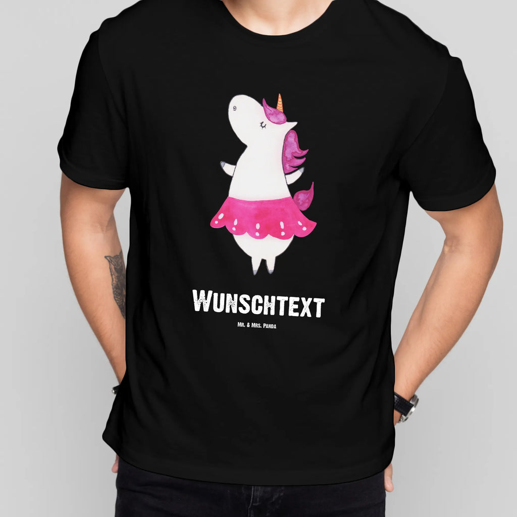 Rozmiar L Personalizowana koszulka Jednorożec balerina T-Shirt mit Namen, Frauen, Männer, T-Shirt mit Aufruck, Bedrucken, T-Shirt Personalisiert, Wunschtext, Einhorn Deko, Unicorn, Einhorn, Einhörner, Lebensfreude, Tänzerin, Spaß, Wohnung, Party, Ballerina, Tanzen, Feiern, Geburtstag, Lebenslust